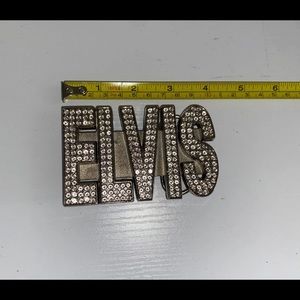 Elvis Presley Rhinestone belt buckle-heavy!-vintage 90s